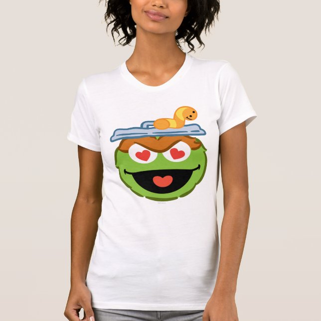 Camiseta Cara Sonriente de Oscar con Ojos en Forma de Coraz (Anverso)