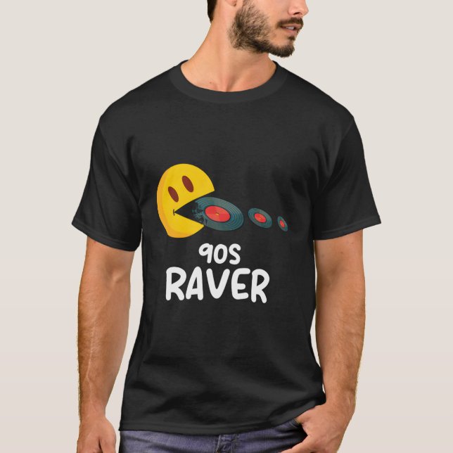 Camiseta Cara Sonriente De Techno House De 90 (Anverso)