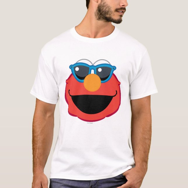 Camiseta Cara sonriente Elmo con gafas de sol (Anverso)