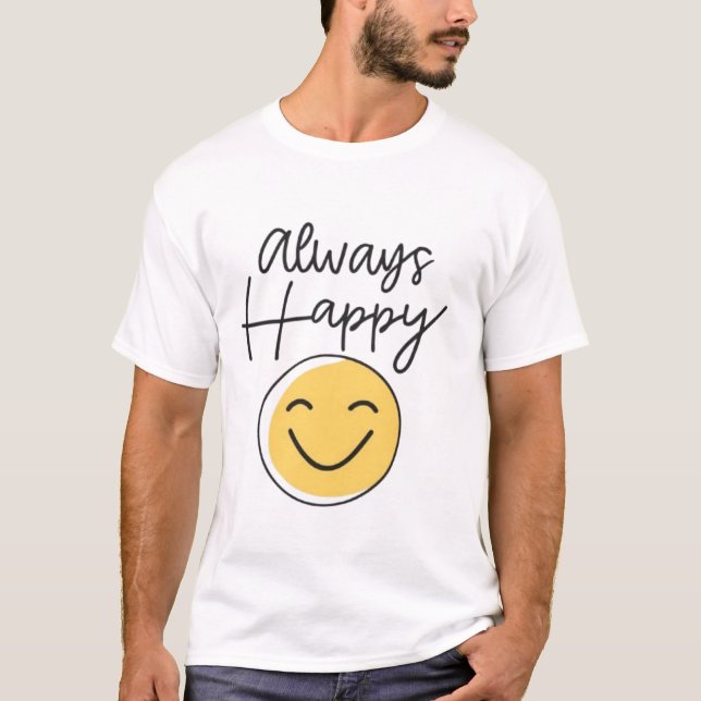 Camiseta Cara Sonriente "Siempre Feliz" - Mente Po (Anverso)