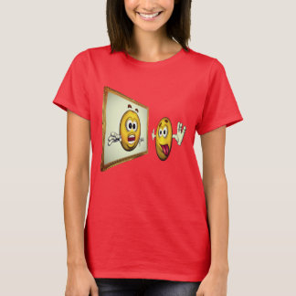 Camiseta Cara tonta en espejo graciosa