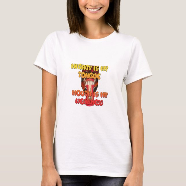 Camiseta Cara tonta: Humor de expresión sin lengua (Anverso)