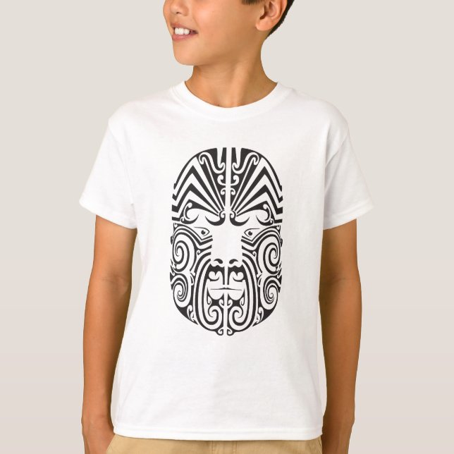 Camiseta Cara tribal del tatuaje (Anverso)