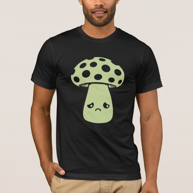 Camiseta Cara triste infeliz de hongo Kawaii decepcionada M (Anverso)