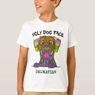 Camiseta Cara única de perro dálmata fea