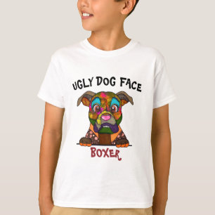 Camiseta Cara única de perro feo Boxer T-Shirt