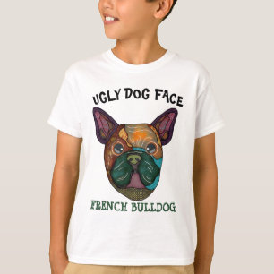 Camiseta Cara única de perro feo de Bulldog francés T-Shirt