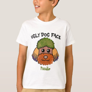 Camiseta Cara única de perro feo de Poodle T-Shirt