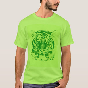 Camiseta Cara verde del tigre
