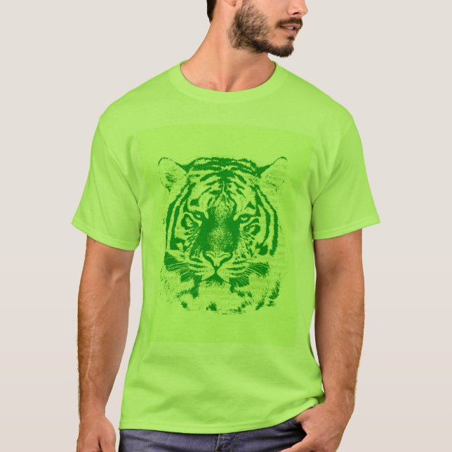 Camiseta Cara verde del tigre (Anverso)