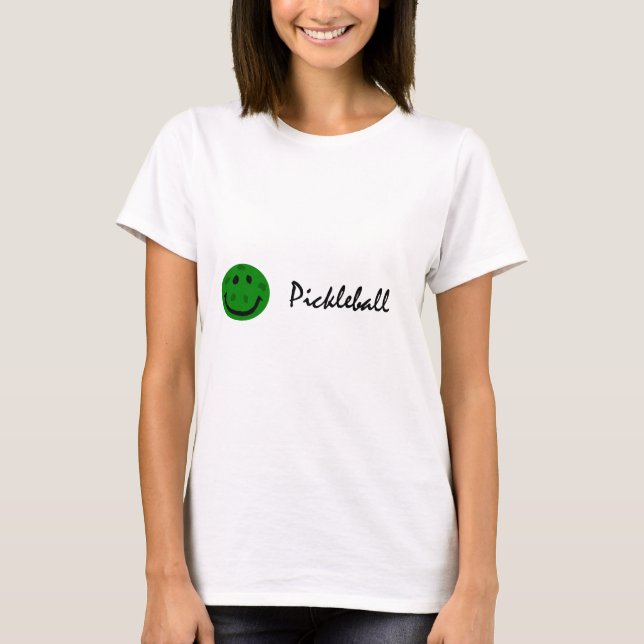 Camiseta Cara verde divertida de Pickleball (Anverso)