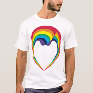 Camiseta cara y entrecruzamiento del swish_rainbow