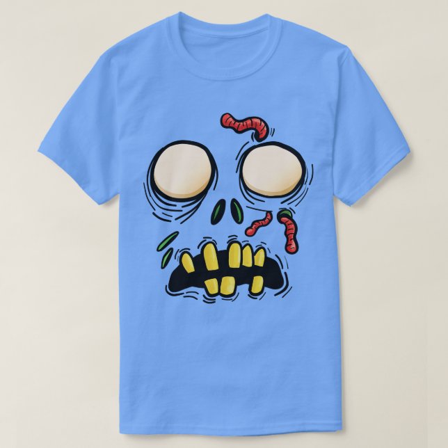 Camiseta Cara zombie (Diseño del anverso)