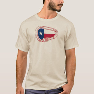 Camiseta Carabiner de escalada de bandera de Texas