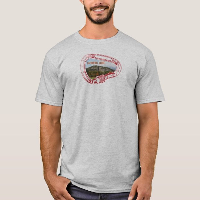 Camiseta Carabiner de escalada de borde de la catedral (Anverso)