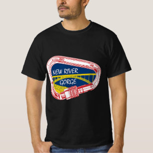 Camiseta Carabiner de escalada de la garganta del nuevo río