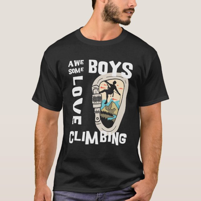 Camiseta Carabiner de vintage masculino asombroso amor (Anverso)