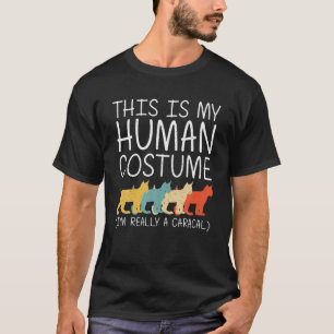 Camiseta Caracal Halloween Disfraz Humano Gato Kitty Easy D