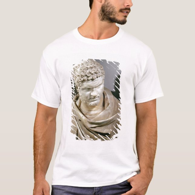 Camiseta Caracalla, el mármol romano cuirassed el busto, (Anverso)