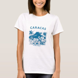 Camiseta Caracas Venezuela diseño retro tropical | Vintage 