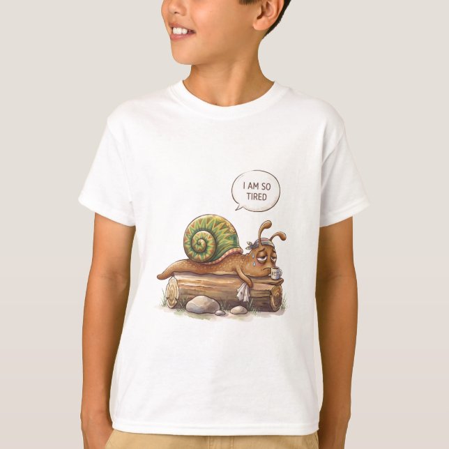 Camiseta     Caracol Cansado Adorable (Anverso)