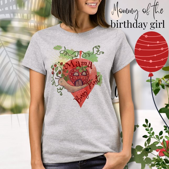 Camiseta Caracol Caprichoso & Mamá Fresa  (Whimsical Snail & Strawberry Mama T-Shirt)