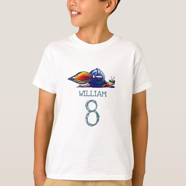 Camiseta Caracol Cohete de Carreras (Anverso)