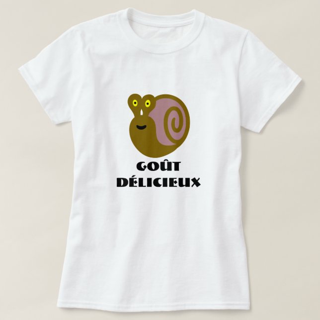 Camiseta Caracol colorido y goût délicieux (Diseño del anverso)