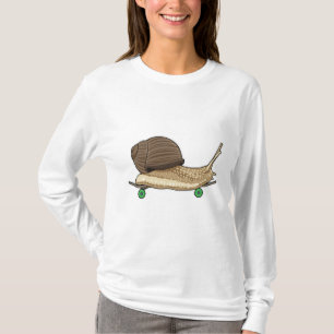 Camiseta Caracol como patinador con patineta