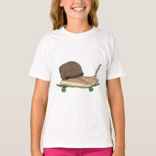 Camiseta Caracol como patinador con patineta