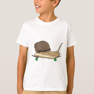 Camiseta Caracol como patinador con patineta