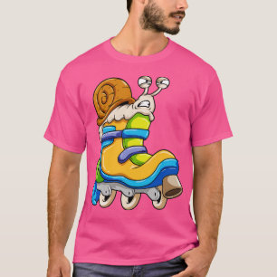Camiseta Caracol como patinador en línea con ruedas de pati