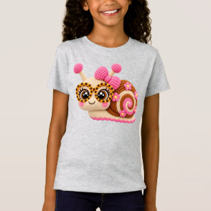 Camiseta Caracol con gafas de leopardo arte de hilo de ganc