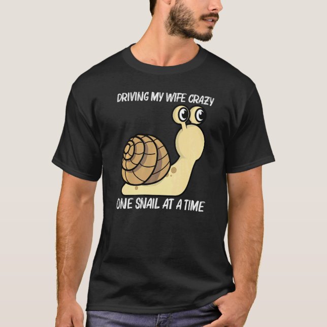 Camiseta Caracol Cute Para Los Hombres Papá Niños Land Sea  (Anverso)