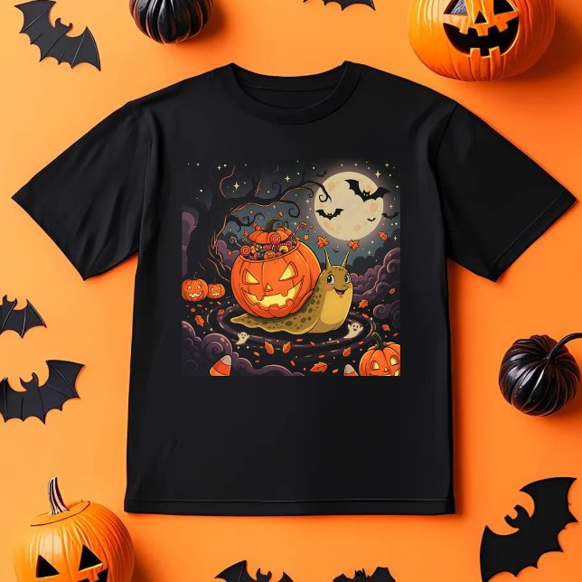 Camiseta Caracol de calabaza, divertida criba de Halloween (Subido por el creador)