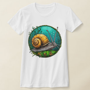 Camiseta Caracol de dibujos animados kawaii divertido estét