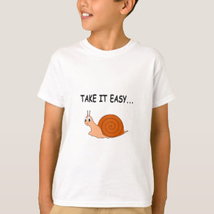 Camiseta Caracol de dibujos animados lindo, toma las cosas