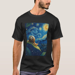 Camiseta Caracol de la noche estrellada de Van Gogh Animal