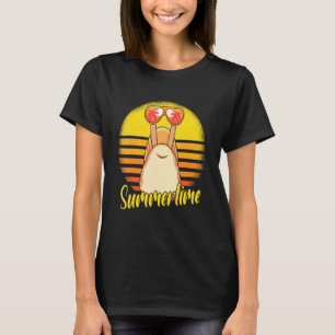 Camiseta Caracol de verano Atardecer retro Playa Vacaciones