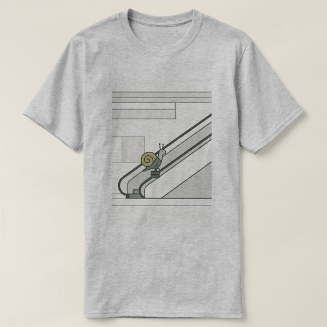Camiseta Caracol en el Escalador - Tee de viajero Minimalis (Diseño del anverso)