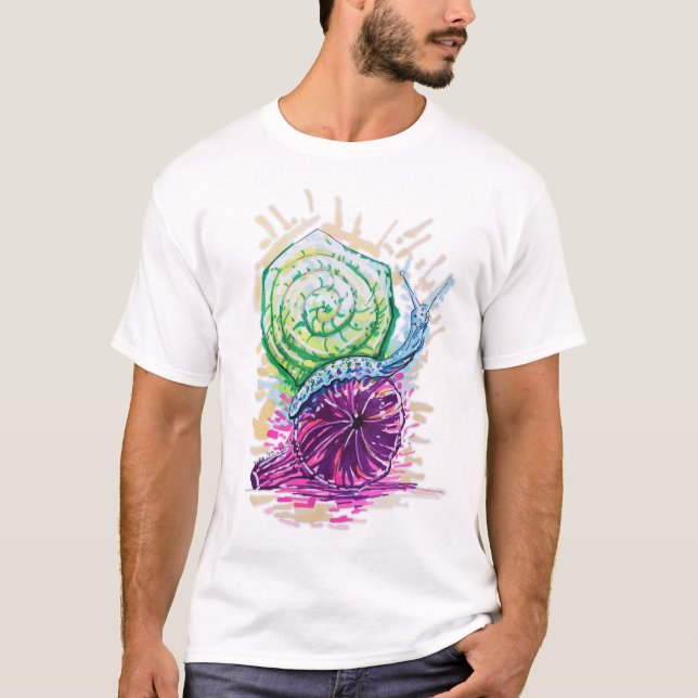 Camiseta Caracol en la higuera colorido (Anverso)