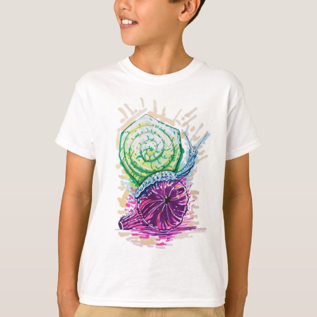 Camiseta Caracol en la higuera colorido (Anverso)