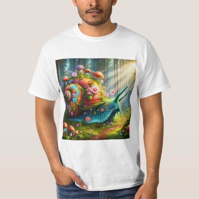 Camiseta Caracol floral (Anverso)