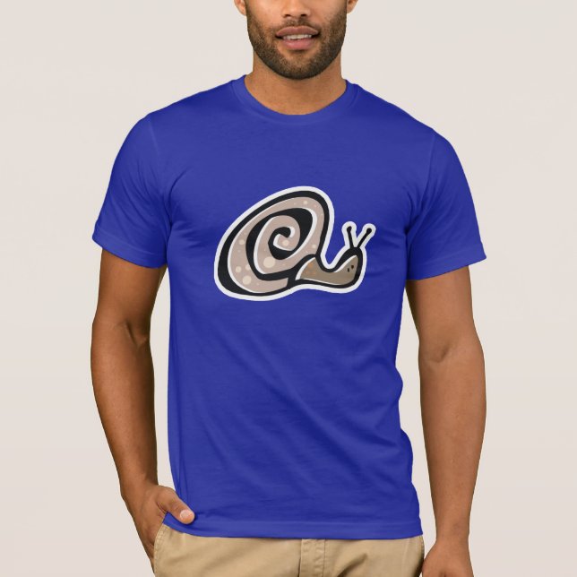 Camiseta Caracol lindo; azul (Anverso)