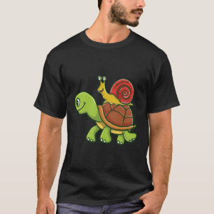 Camiseta Caracol montando un regalo de amante de la tortuga