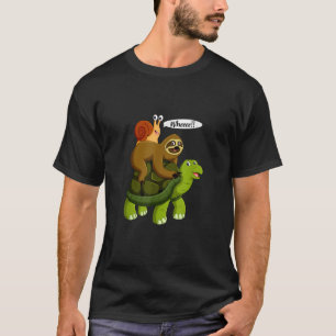 Camiseta Caracol Montando Una Tortuga Montando Una Llanta D