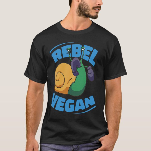 Camiseta Caracol Vegano Rebelde (Anverso)