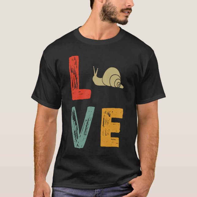 Camiseta caracoles amor retro (Anverso)