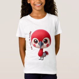 Camiseta Carácter Adorable de pájaro rojo