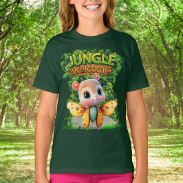 Camiseta Carácter animal de la fauna silvestre de mariposa